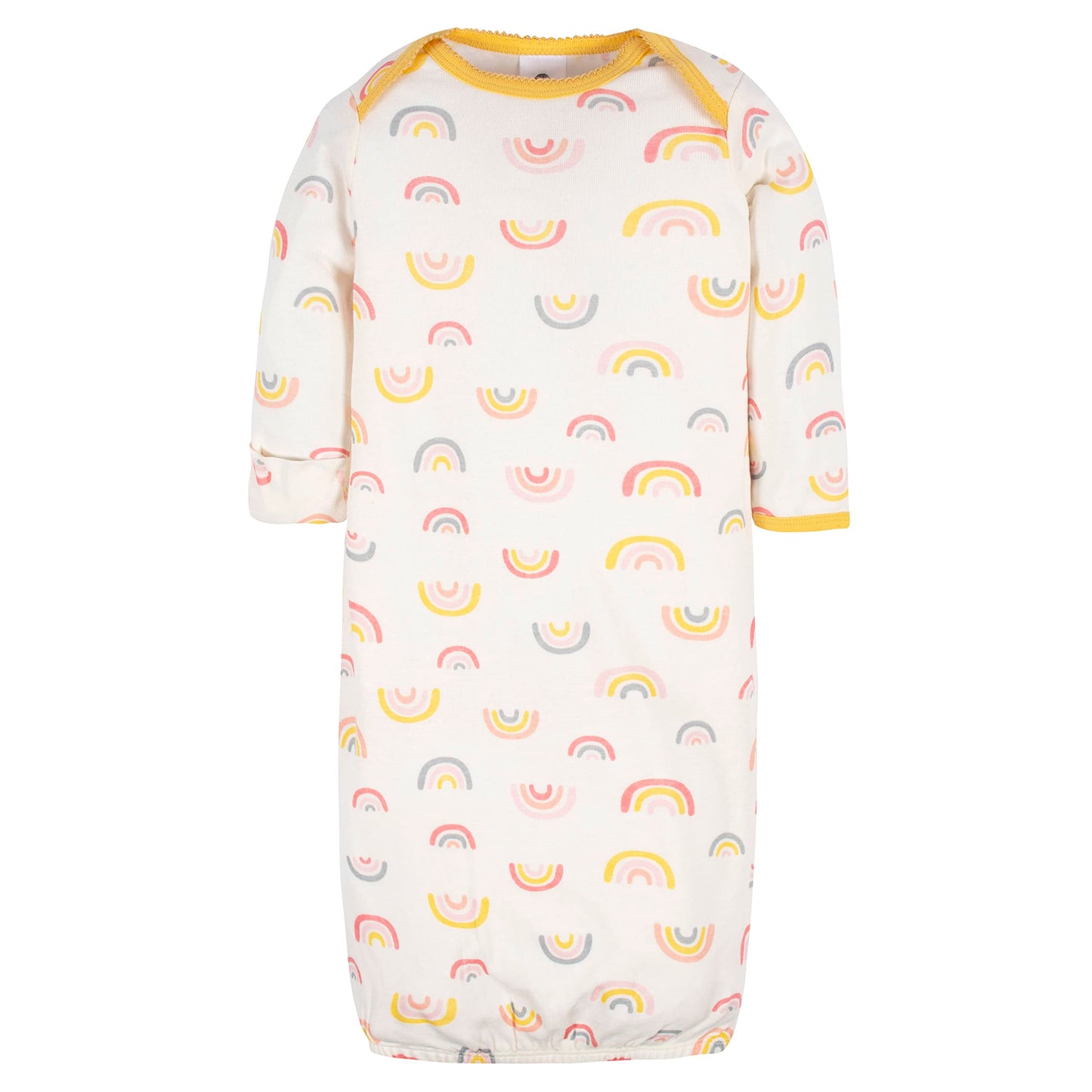 Gerber Unisex Baby Boy And Girls 4-Pack Sleeper Gown Gold 0-6 Months