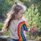 Toddler Kids Baby Girl Boy Long Sleeve Tassel Rainbow Sweatshirt Casual Shirt Pullover Tops (Beige, 6-12 Months)