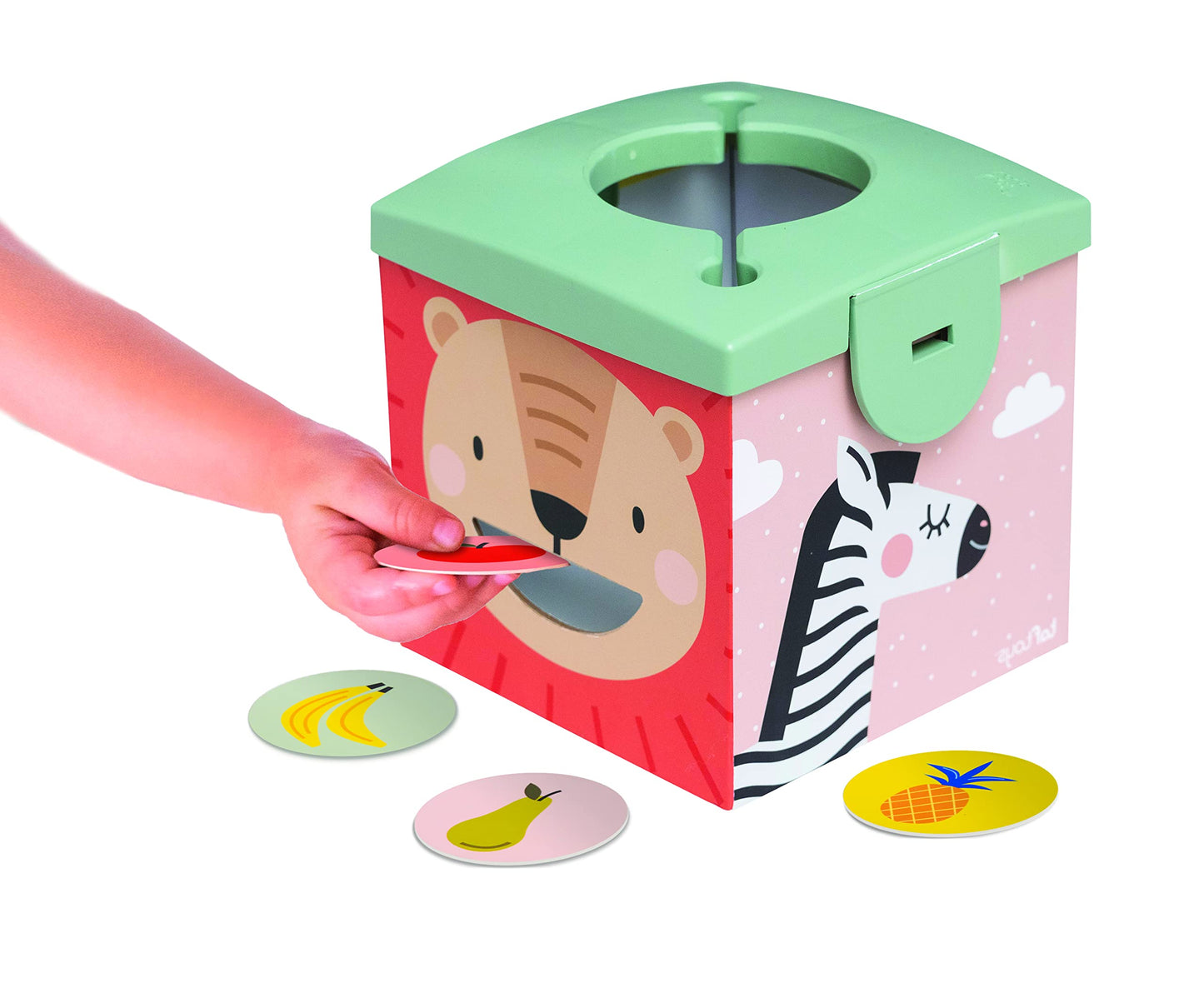 Taf Toys Sensory Baby Tissue Box, Object Permanence Box, Imaginary Play for Infants & Toddlers, Montessori Square Sensory Toys C