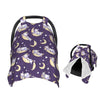 Muishi Cartoon Cows Sleeping Baby Car Seat Canopy Nursing Cover for Newborn Car Seat Breastfeeding Covers Blanket Newborn Shower
