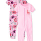 The Childrens PlaceThe Childrens Place Baby Toddler Girls Snug Fit 100% Cotton Zip-Front One Piece Footed PajamaLOVE MOM/FLORA