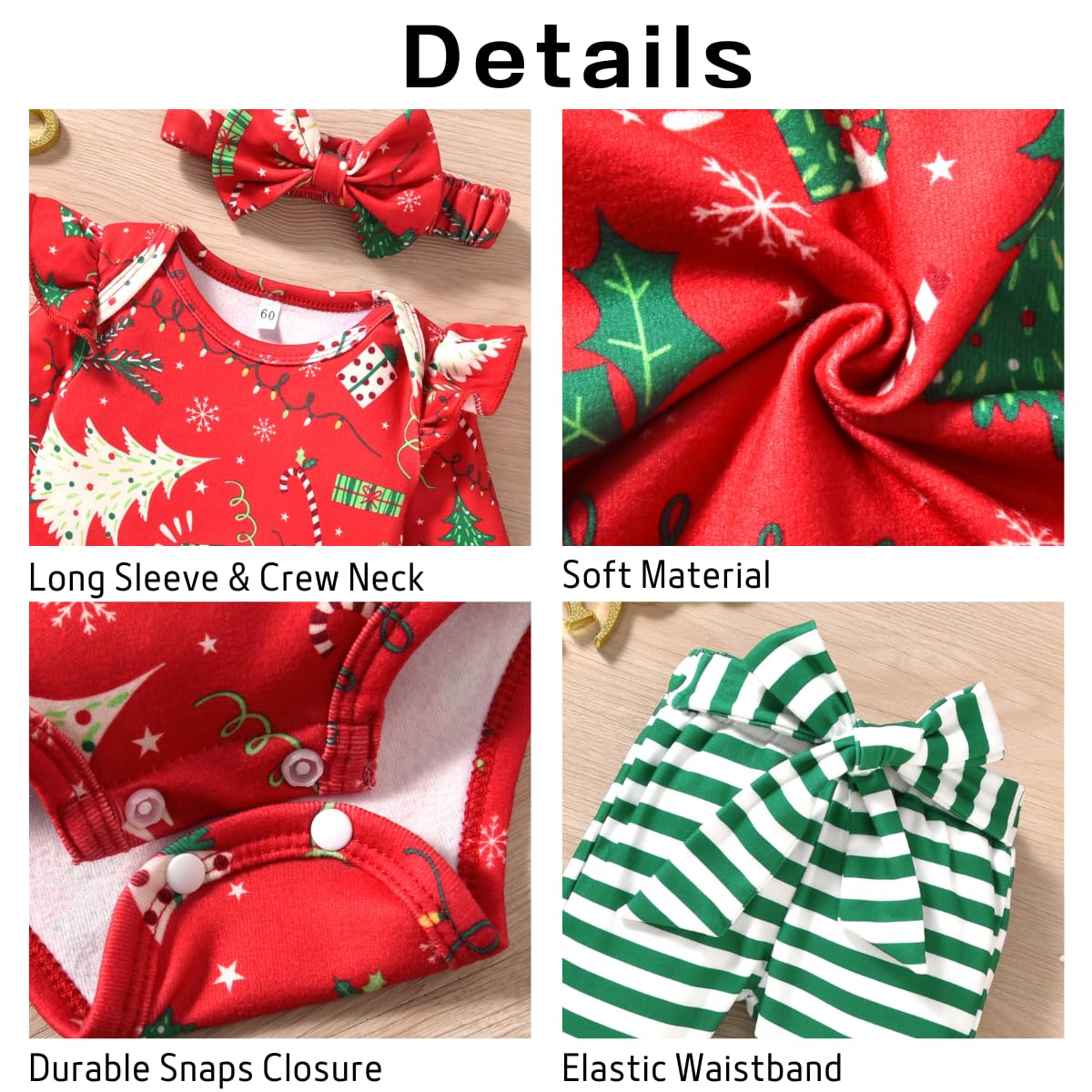 Aalizzwell 0-3 Months Christmas Clothes