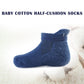 Epeius Baby Socks Infant Boy Non-Slip Socks Thick Cotton Ankle Socks With Grips Kids Boys Girls Cozy Cushion Low Cut Socks 6 Pai