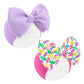 Lanmerry Easter Bows For Girls Rabbit Cheer Bow Baby Girl Headbands Easter Bunny Hairbands Hair Accessories Hair Bows For Girls