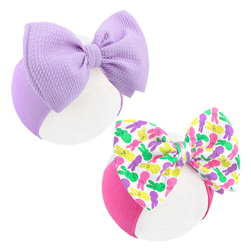 Lanmerry Easter Bows For Girls Rabbit Cheer Bow Baby Girl Headbands Easter Bunny Hairbands Hair Accessories Hair Bows For Girls