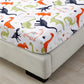 Urbonur 4-Piece Toddler Bedding Set - Ultra Soft Cartoon Jurassic Dinosaur Print Boys Toddler Comforter Set - Include Comforter,
