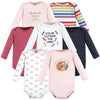 Hudson Baby Unisex Baby Cotton Long-Sleeve Bodysuits, Creativity, 3-6 Months