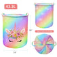 Unicorn Laundry Basket Hamper Large Sized Round Storage Basket Waterproof Bin Collapsible Laundry Basket For Girls Room Organize