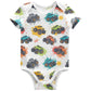 Pigsaly Cartoon Monster Trucks Unisex Baby Bodysuits Race Car Star Newborn Short Sleeve Summer Jumpsuit Boy Girl 9M