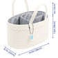 Casaphoria Little Large Baby Diaper Caddy Organizer - Nursery Storage Bin For Boys & Girls, Car Organizer, Cotton Rope Basket Po