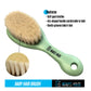 Bradys House - 3 Piece Baby Hair Brush & Comb Set For Newborns- Soft Goat Bristle Hair-Brush, Silicone Bath Brush And Plastic Co
