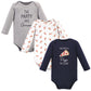 Hudson Baby Unisex Baby Cotton Long-Sleeve Bodysuits, Pizza, 6-9 Months
