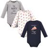 Hudson Baby Unisex Baby Cotton Long-Sleeve Bodysuits, Pizza, 6-9 Months