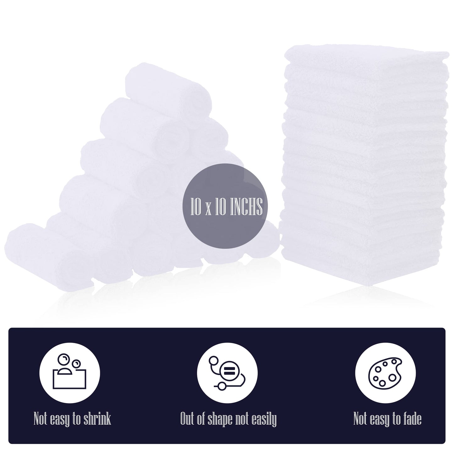32 Pack Baby Washcloths - 10X10 Inch, Luxury Coral Fleece - Extra Absorbent And Soft Wash Clothes For Newborns, Infants And Todd