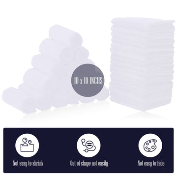 32 Pack Baby Washcloths - 10X10 Inch, Luxury Coral Fleece - Extra Absorbent And Soft Wash Clothes For Newborns, Infants And Todd