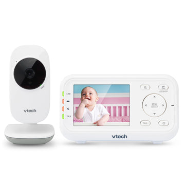Vtech Video Baby Monitor With 1000Ft Long Range, Auto Night Vision, 2.8    Screen, 2-Way Audio Talk, Temperature Sensor, Power S