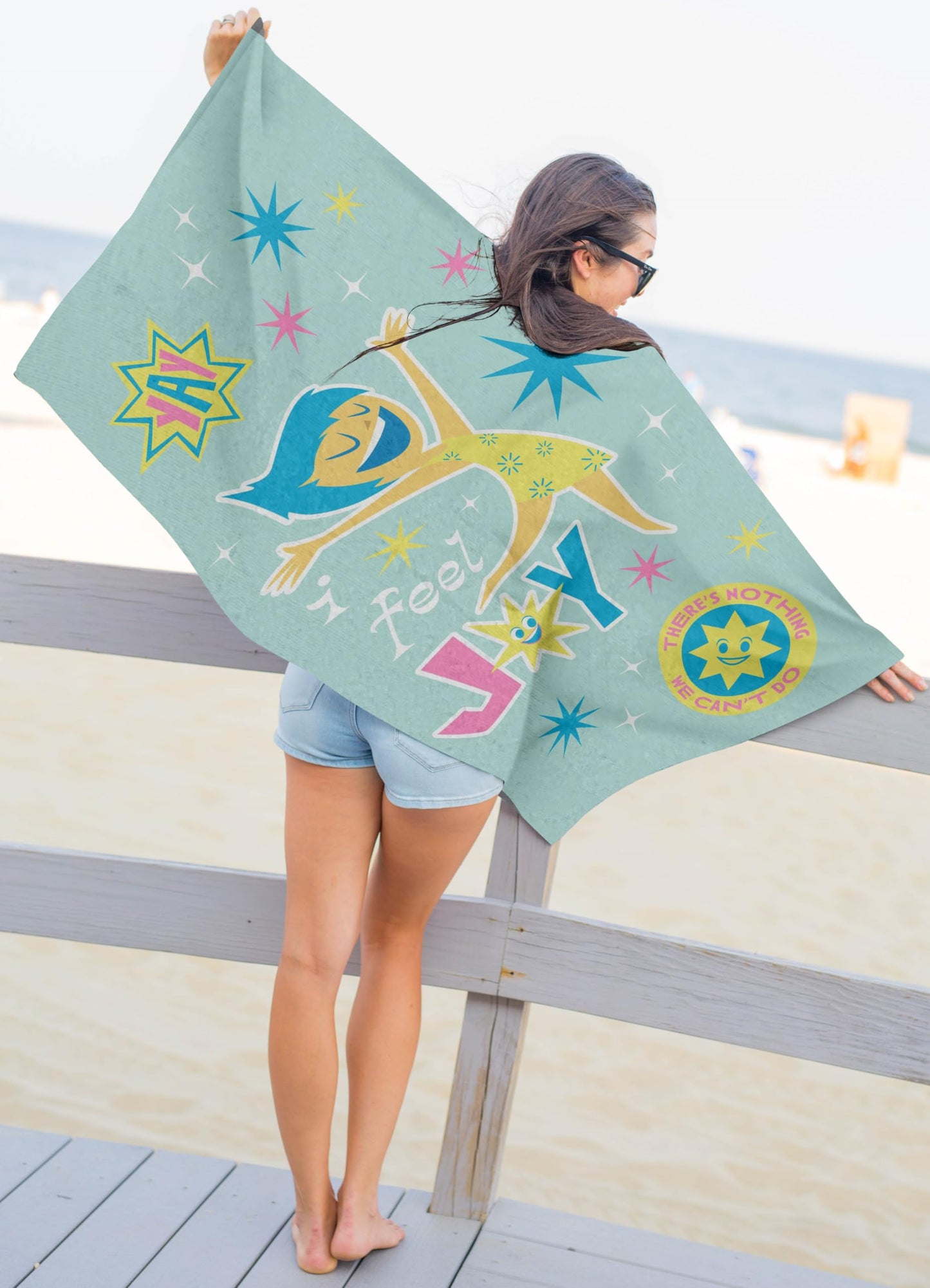 Disney Pixar Inside Out Bath Pool Beach Towel - Kids Super Soft & Absorbent 100% Cotton Towel With Joy, Measures 28 X 58