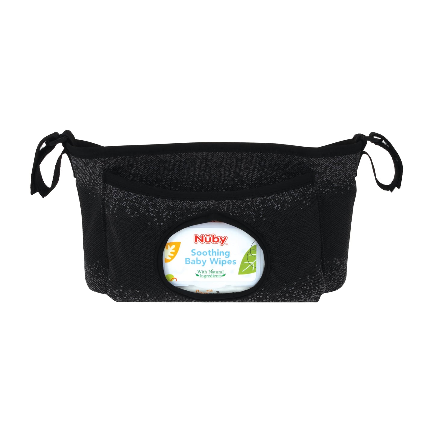 Nuby Eco Baby Stroller Organizer - Includes Carabiner - Stroller Accessories For Babies And Toddlers - Black