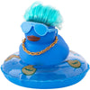 wonuu  Car Rubber Duck  Decoration, Color Hair Duck Car Dashboard Duck Ornaments Accessories with Mini Swim Ring and Sunglasses 