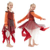Taeyue Kids Mary Sanderson Costume Sister Halloween Cosplay Orange Witch Dress Outfit For Girls,Large