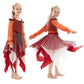 Taeyue Kids Mary Sanderson Costume Sister Halloween Cosplay Orange Witch Dress Outfit For Girls,Medium