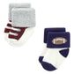 Hudson Baby Unisex Baby Cotton Rich Newborn And Terry Socks, Football, 0-6 Months