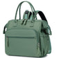 LORADI Convertible Diaper Bag Tote, Wide Open Top 14 Pockets Stylish Baby Diaper Bag with Stroller Buckle, Water-resistant (Gree