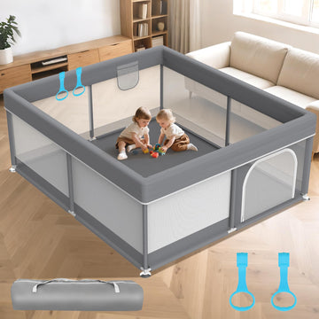 Deeteck 79x71 Inch Baby Playpen - Large Playpen for Babies and Toddlers, Baby Play Yard for Indoor & Outdoor, Toddler Fence Play