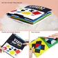 beiens Baby Books Toys, High Contrast Black and White, Non Toxic Fabric Touch and Feel Crinkle Cloth ,Early Educational Stimulat