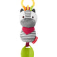 Skip Hop Bandana Buddies Baby Activity Chime & Teether Stroller Toy, Zebra