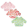 3 Pcs Waterproof Baby Bibs | Long Sleeves Weaning Smock Bib With Food Catcher Pocket For Toddler Eating | Baby Led Weaning | Ful