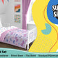 Sunny Side Up Butterfly Toddler Comforter Set - 4 Piece Toddler Bedding Includes Comforter, Sheets & Pillow Cover - Super Soft P
