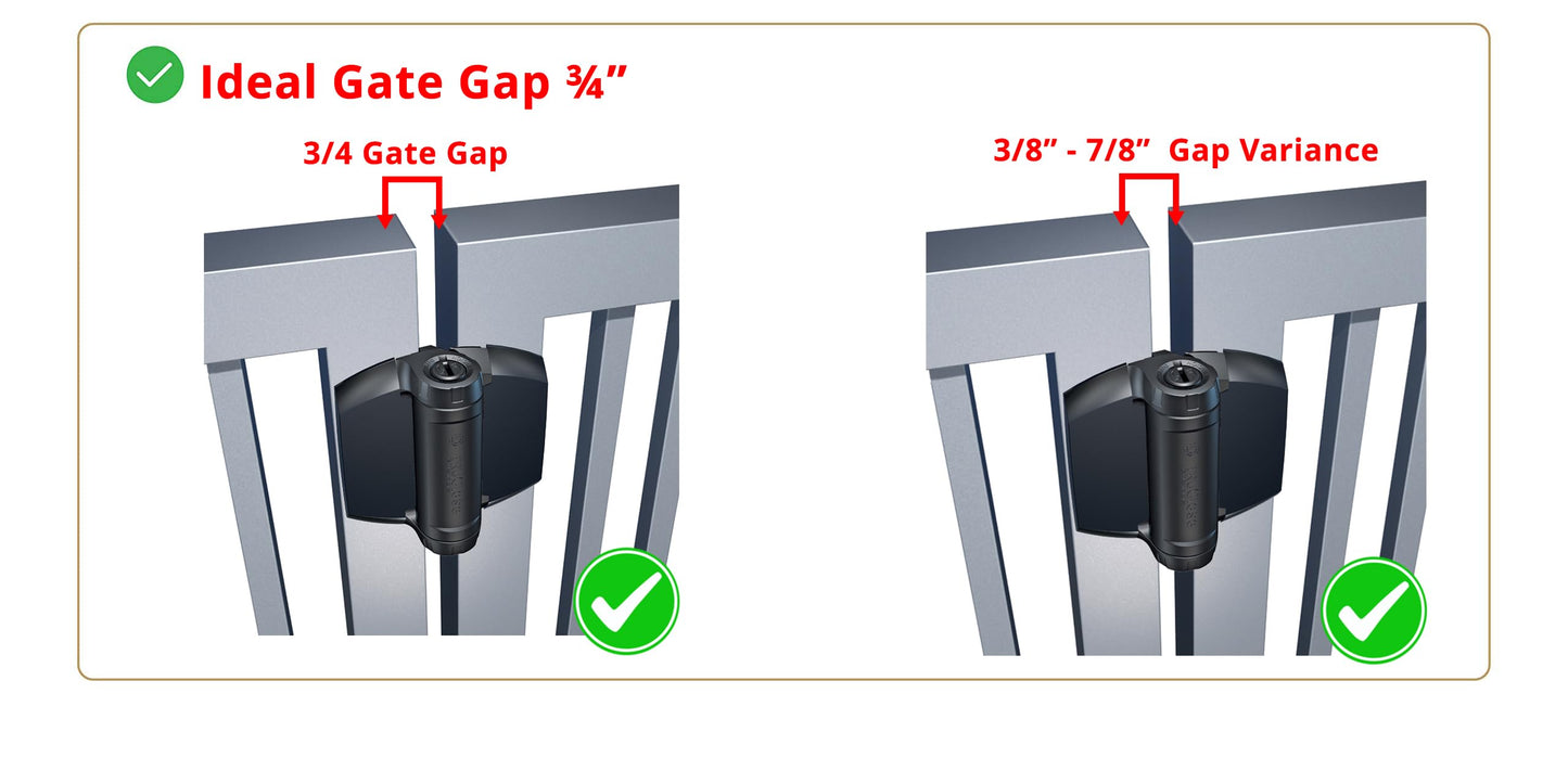 D&D Technologies Tca1S3Wts Truclose Regular Duty Gate Hinges, For Self Closing Metal Gates Up To 66 Pounds, No Alignment Legs, W