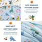 Djy 4 Pieces Cotton Toddler Bedding Set, Dinosaur Toddler Bed Comforter Set For Boys Girls, Includes Blue White Reversible Comfo