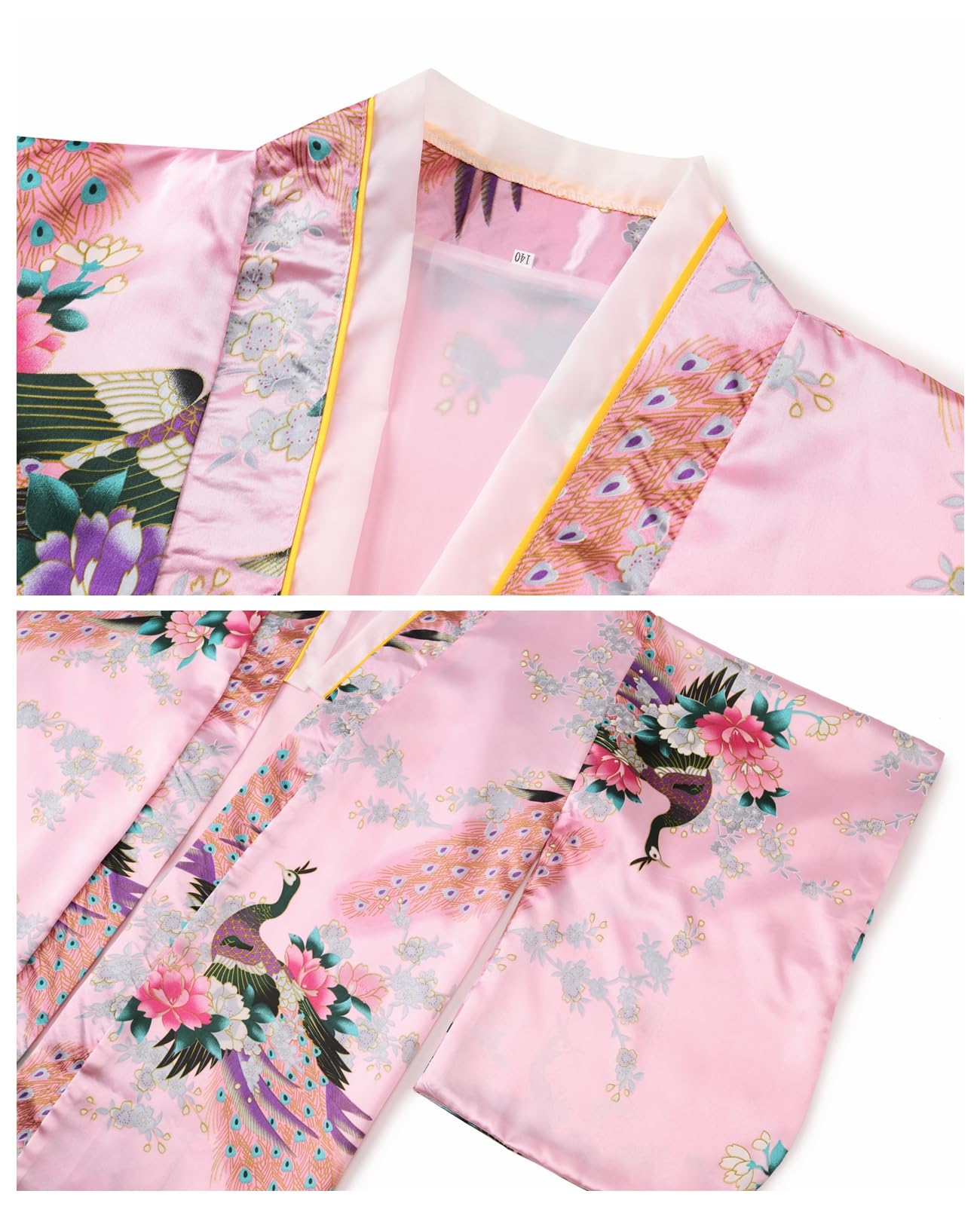 Cutey May Japanese Traditional Dress For Girls Costume Kimono For Kids Set (Pink, 6-7Years(130Cm))