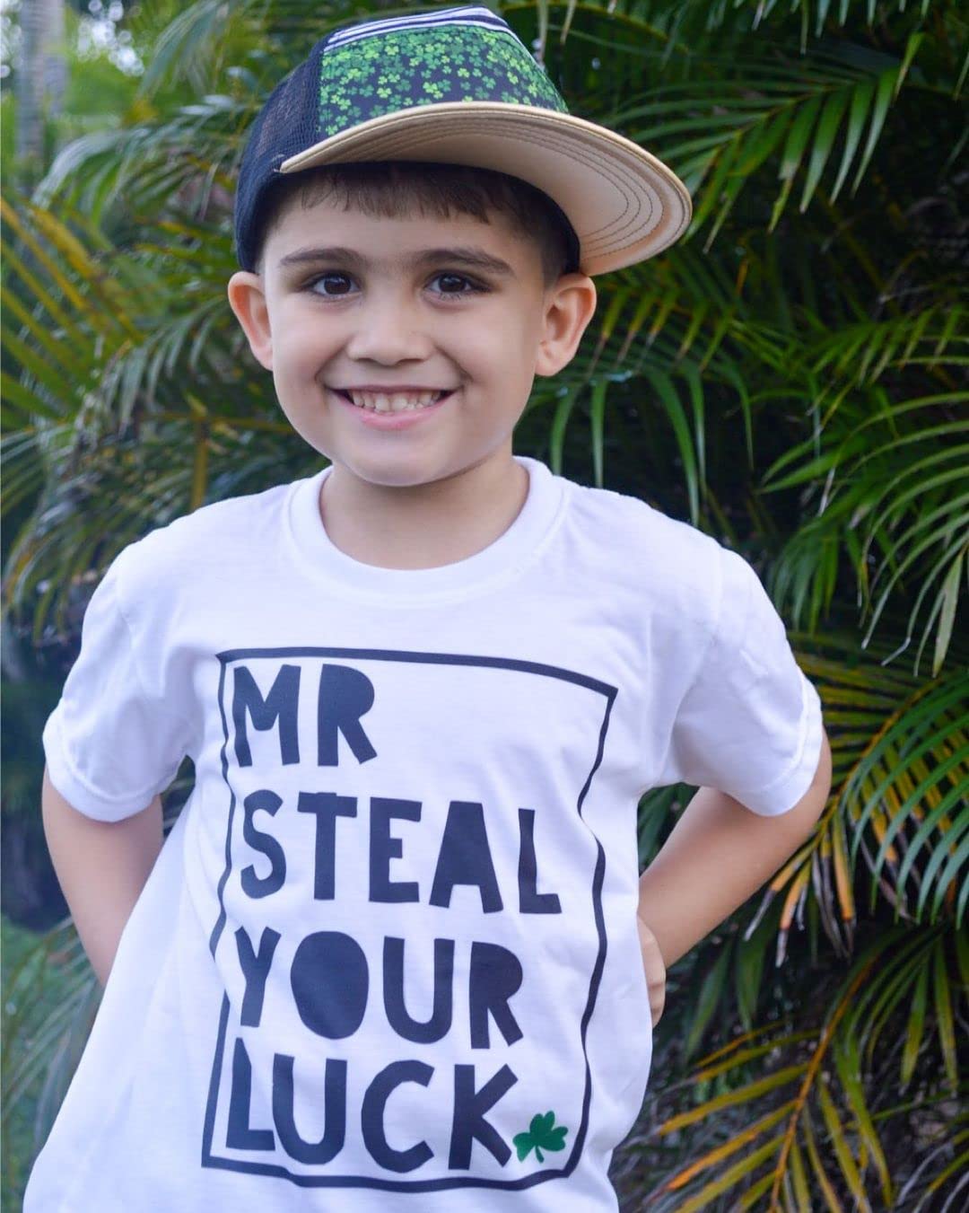 Infant Toddler Baby Boy St Patricks Day Outfits Short Sleeve Shirts Clover Sweatshirt With Pants 2Pcs Clothes Set (Clover S Gree