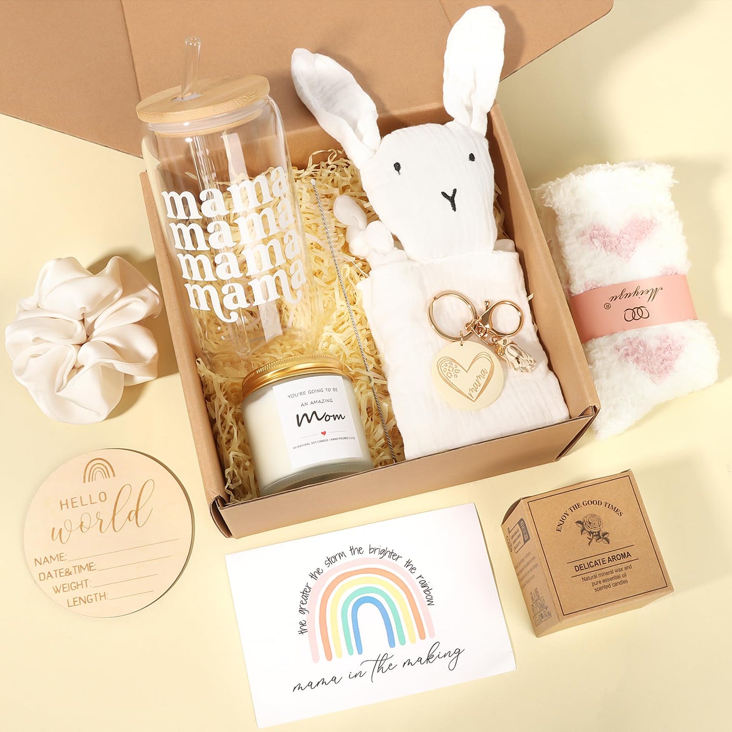 New Mom Gifts Box, Pregnancy Gifts For Expecting Mom, Gift Basket For Girls Boys, Postpartum Gifts For First Time Moms, Cool Gif