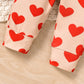 Aalizzwell 6-12 Months Infant Baby Girls Valentines Day Clothes Heart Long Sleeve Spring Outfit Red