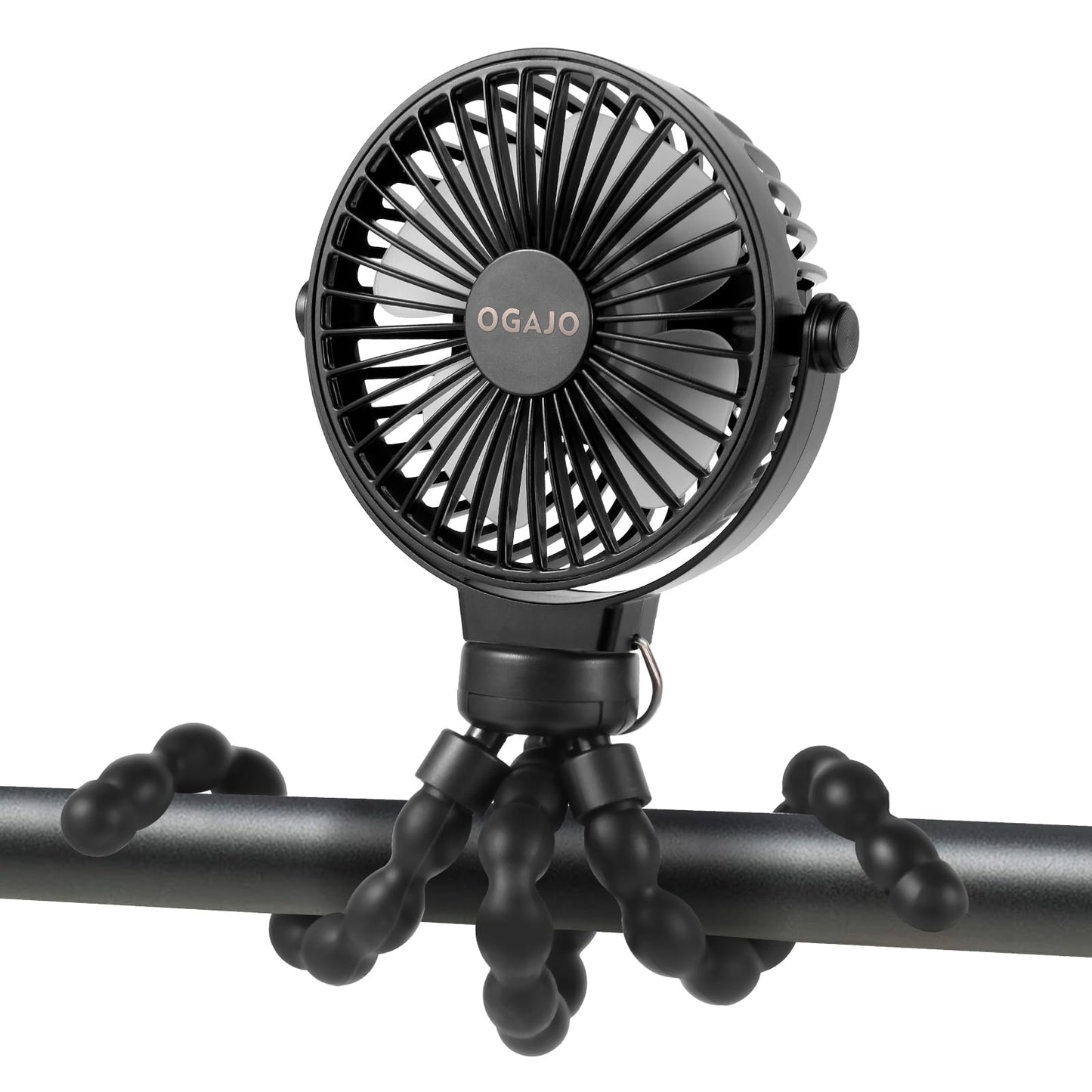 Portable Stroller Fan Personal rechargeable USB Fans With 5200mAh 3 Speeds Battery Small Baby Car Seat Mini Handheld Clip On Fan