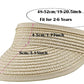 Sun-Visor-Hat For Kids Foldable Straw-Beach-Hat Baby-Girls Summer Upf 50+ Sun-Hat Beige