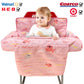 2-In-1 Shopping Cart And High Chair Cover For Baby, Padded Cover, Fold'N Roll Style, Portable With Carry Bag (Pink Fish)
