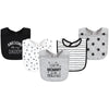 Hudson Baby Unisex Baby Cotton Bibs, Mom Dad Moon And Back, One Size