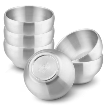 Haware 6-Piece Kids Bowls, 12Oz Sus304 Metal Bowl For Toddler Children, Small Baby Bowls For Feeding/Soup/Snacks, Multipurpose 1