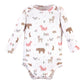 Hudson Baby Unisex Bodysuits Cotton Long-Sleeve Girl Fox, 6-9 Months, Girl Fox 3-Pack, 6-9 Months Us