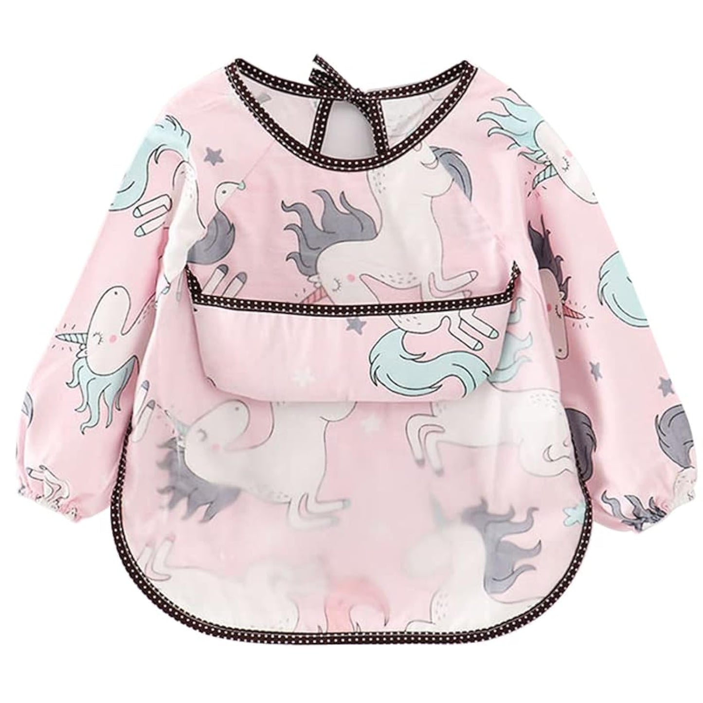 Snowie Soft Sleeved Bib Baby Bib With Pocket, Toddler Bibs, Smock, Washable And Lightweight Waterproof Fabric, Fits Bibs For Bab