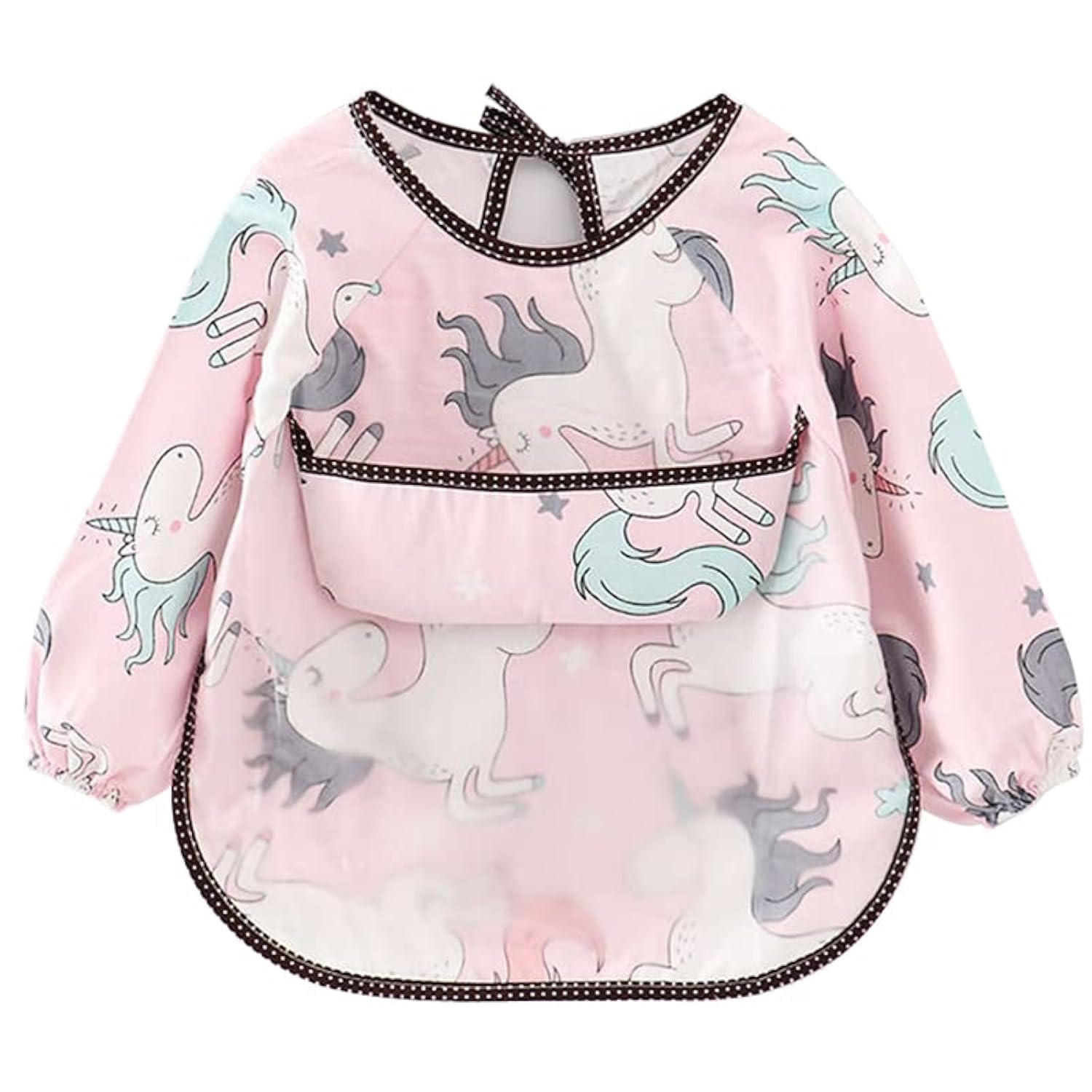 Snowie Soft Sleeved Bib Baby Bib With Pocket, Toddler Bibs, Smock, Washable And Lightweight Waterproof Fabric, Fits Bibs For Bab