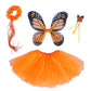 4 Pc Halloween Fairy Costume For Toddler Girls With Butterfly Wings Kids Tutu Littel Girls Wand Halo