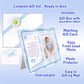 Christening Gift For Baby Boy | Cute Picture Frame | Affordable, Colorful | Holds A 3.5 X 5 Photo | Easyfront-Load Design | Blue
