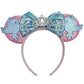 Viwind Bow Ear Headbands For Women, Glittrt Princess Cinderella Pumpkin Cart Mouse Ear Headbands With Dove For Adult Pink