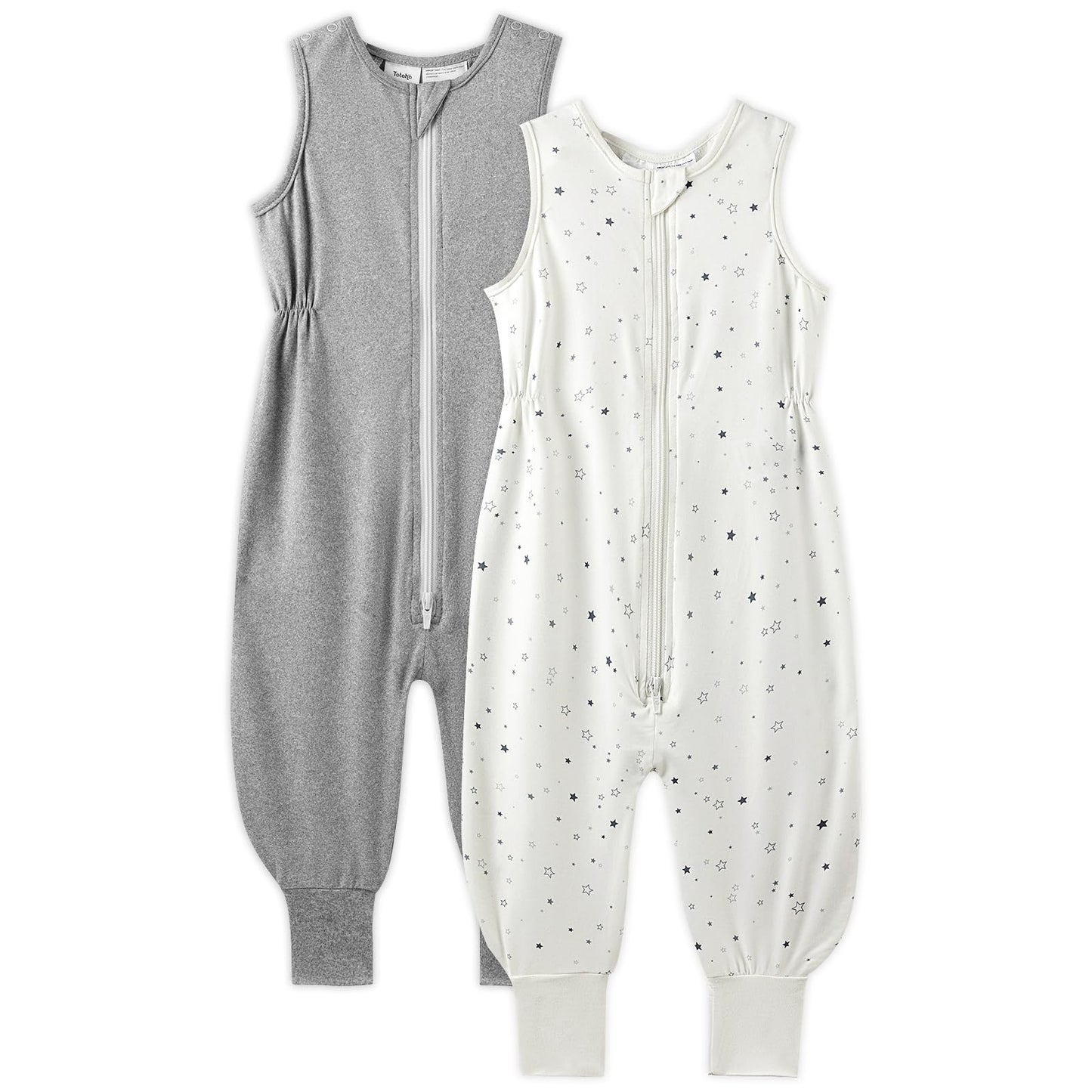 TotAha Toddler Sleep Sack with Feet 12 Months-2t,TOG 0.5, Light and Soft Baby Wearable Blanket for Walkers, 2 Pack